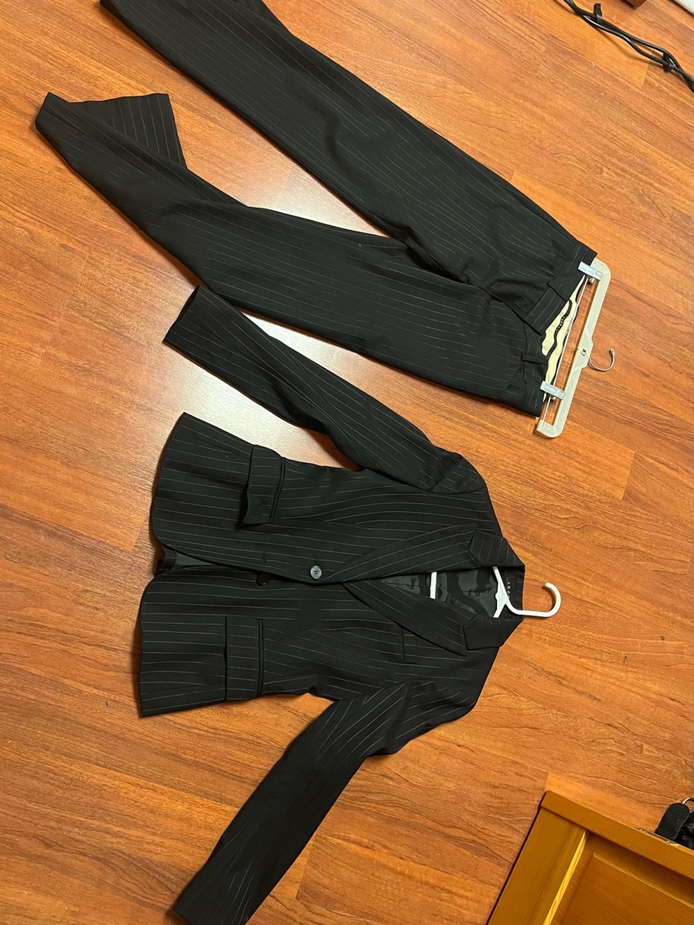 Theory Black Pinstripe Women's Pantsuit